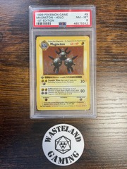 1999 Pokemon Game 9 Magneton Holo 1st Edition PSA 8 48575552